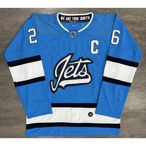 Winnipeg Jets #26 Blake Wheeler Adidas Hockey Jersey Men's Size 52 Blue